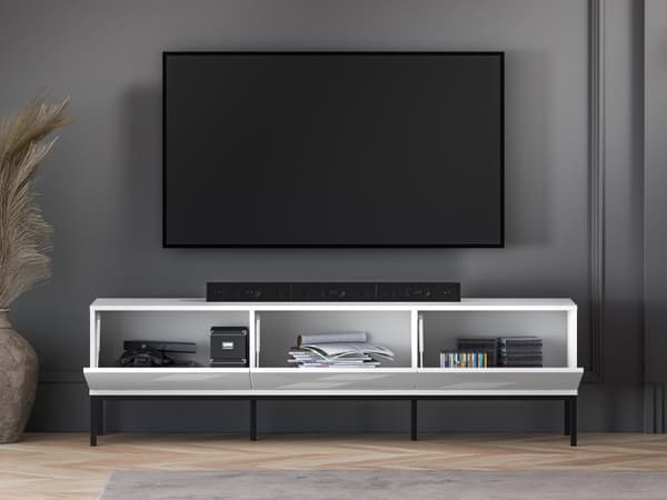 FURNLUX TV-TELINE CLEARING VALKOINEN & MUSTA 170CM