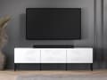 Miniatyrbillede 3 af 8: FURNLUX TV-BORD CLEARING HVID & SORT 170 CM