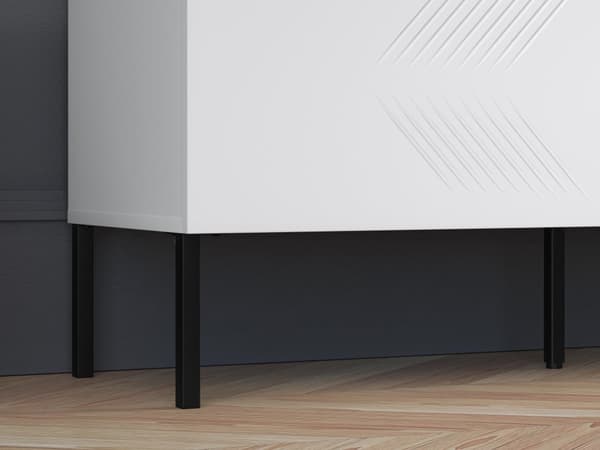 FURNLUX TV-BORD CLEARING HVID & SORT 170 CM