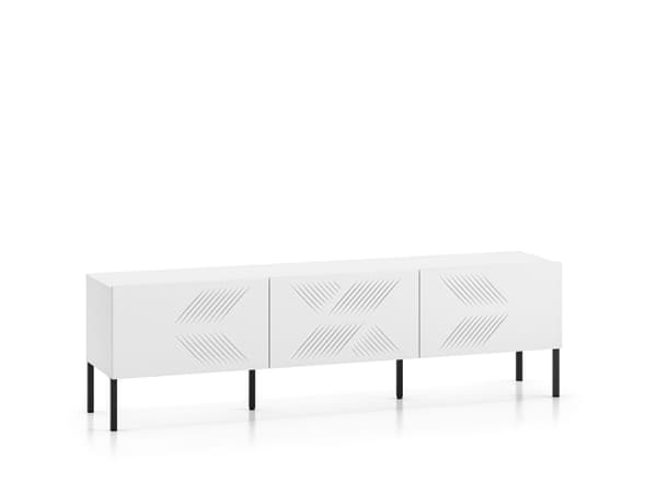 FURNLUX TV-BORD CLEARING HVID & SORT 170 CM