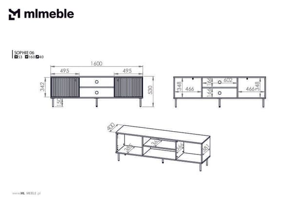 FURNLUX TV-BÄNK SOPHIE BEIGE 160CM