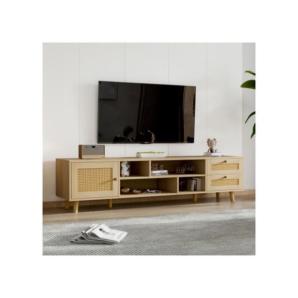 Premium TV-möbel 160 cm i rottning för TV 70 » - kabelhantering, 2 lådor, 1 dörr