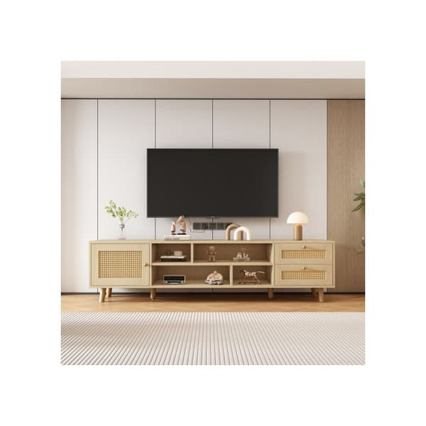 Premium TV-möbel 160 cm i rottning för TV 70 » - kabelhantering, 2 lådor, 1 dörr
