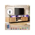 Miniatyrbild 5 av 6: Samtida TV-möbel för TV-apparater upp till 70 tum med öppen förvaring Svart ram