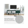 Miniatyrbild 2 av 6: Elegant TV-möbel, 2 lådor, 2 skjutdörrar i rotting, 4 fack med justerbara hyllor