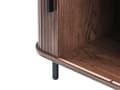 Miniatyrbilde 8 av 11: TV-stativ Mørkebrunt Svart Ben MDF Metall TV opptil 70ʺ Retro Skyveskap Kabelhåndtering Stue