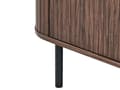 Miniatyrbilde 9 av 11: TV-stativ Mørkebrunt Svart Ben MDF Metall TV opptil 70ʺ Retro Skyveskap Kabelhåndtering Stue
