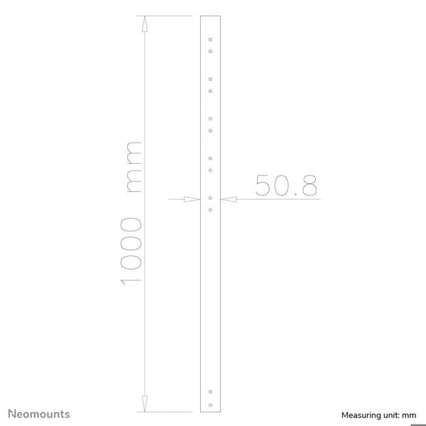 Monteringskomponent - NewStar - FPMA-CP100 - Svart - Takmonterbar - 100 cm