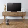 Miniatyrbild 2 av 4: Lång och låg tv-bänk - Versa - Kamaira - 43x50x107cm - Möbel för vardagsrum i trä - Brun
