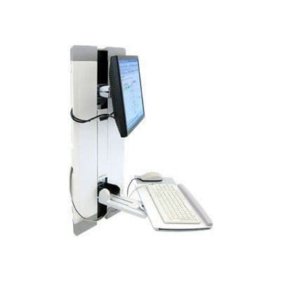 Monteringskit för LCD-skärm/tangentbord/mus - ERGOTRON - Stål - Vit - 24 tum - Vertikal justering 23 cm
