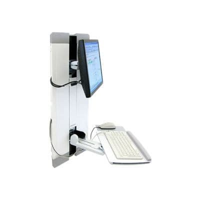 Monteringskit för LCD-skärm/tangentbord/mus - ERGOTRON - Stål - Vit - 24 tum - Vertikal justering 23 cm