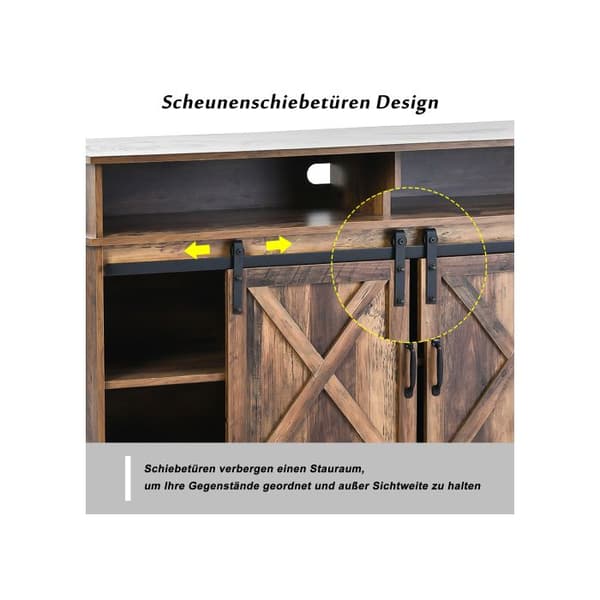 Stort TV-möbel, buffé, underhållningscenter med 2 klassiska skjutdörrar 148 * 40 * 78 cm