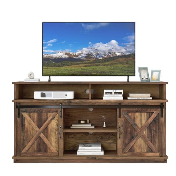 Stort TV-möbel, buffé, underhållningscenter med 2 klassiska skjutdörrar 148 * 40 * 78 cm