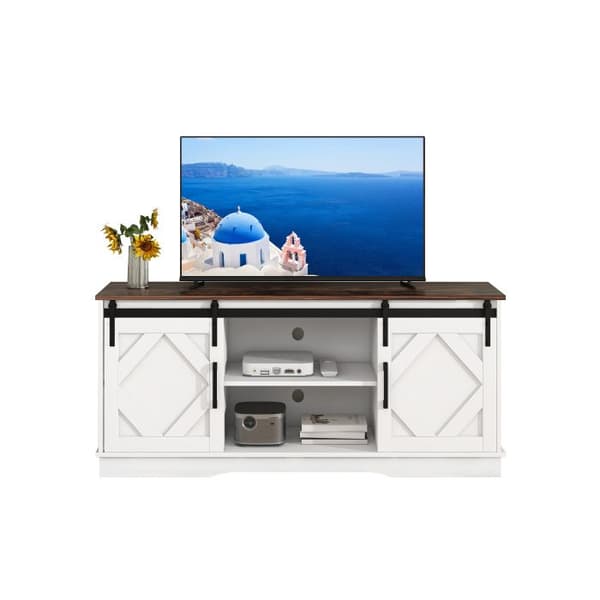 Stort TV-möbel TV-buffé underhållningscenter med 2 klassiska skjutdörrar 150*40*60 cm
