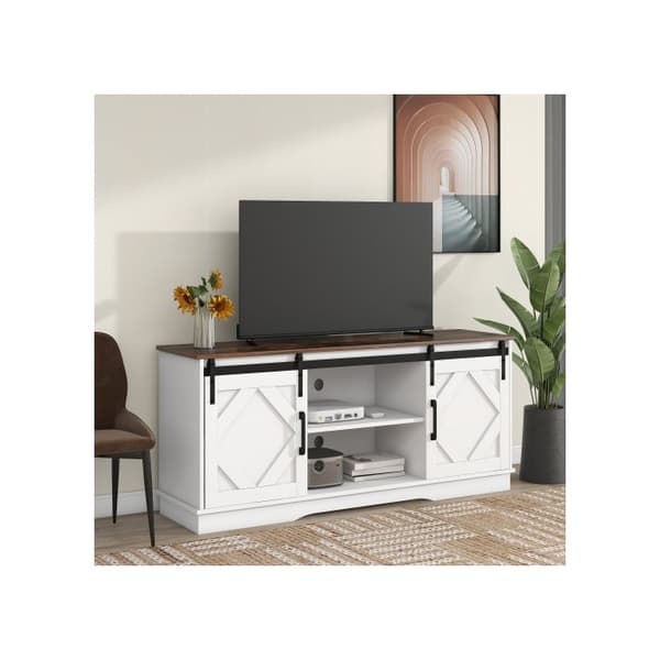 Stort TV-möbel TV-buffé underhållningscenter med 2 klassiska skjutdörrar 150*40*60 cm