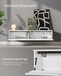 Miniatyrbild 3 av 6: Rootz Hanging TV Lowboard - Media Console - Floating Stand - Space Saving Design - 147cm x 35 cm x 30 cm, Snow White