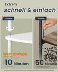 Miniatyrbillede 3 af 7: Rootz TV -kabinet - White - Wisipboard Storage - Understøtter 50 "TVS - 110x35x46cm