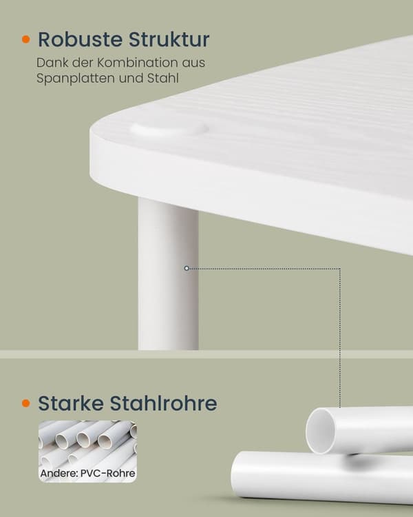 Rootz TV -kabinet - White - Wisipboard Storage - Understøtter 50 "TVS - 110x35x46cm