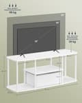 Miniatyrbillede 6 af 7: Rootz TV -kabinet - White - Wisipboard Storage - Understøtter 50 "TVS - 110x35x46cm