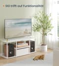 Miniatyrbillede 2 af 7: Rootz TV -kabinet - White - Wisipboard Storage - Understøtter 50 "TVS - 110x35x46cm