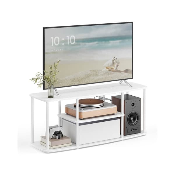 Rootz TV -kabinet - White - Wisipboard Storage - Understøtter 50 "TVS - 110x35x46cm