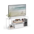 Miniatyrbillede 1 af 7: Rootz TV -kabinet - White - Wisipboard Storage - Understøtter 50 "TVS - 110x35x46cm
