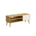 Miniatyrbillede 1 af 6: Rootz TV -kabinet - Mediekonsol - Underholdningsstand - Brown & White - Stor opbevaring - 120 cm x 40 cm x 49 cm