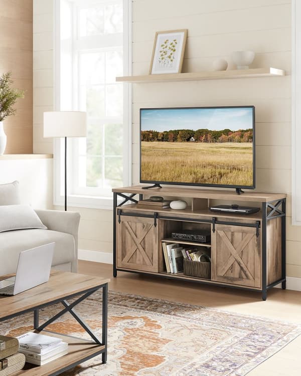 Rootz TV -kabinet - Stand - Media Console - Robust stål - 40 x 147 x 76 cm - Op til 65 "TVS - Brown Black