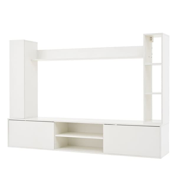 TVtasosetti 180x35x33,5 cm vitriineillä, täydellinen mediaseinä TV