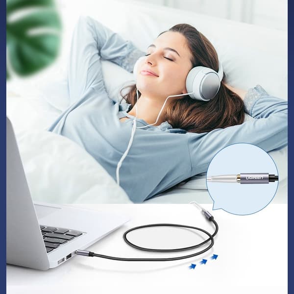 Ugreen AUX 3,5 mm mini jack extensionssladd Kabel 1m Silver