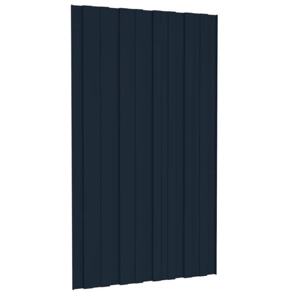 vidaXL tagplader 36 stk. 80x45 cm galvaniseret stål antracitgrå