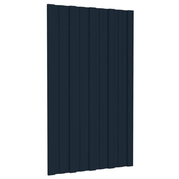 vidaXL tagplader 36 stk. 80x45 cm galvaniseret stål antracitgrå