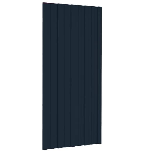 vidaXL tagplader 36 stk. 100x45 cm galvaniseret stål antracitgrå