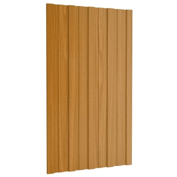 vidaXL tagplader 12 stk. 80x45 cm galvaniseret stål lyst træ