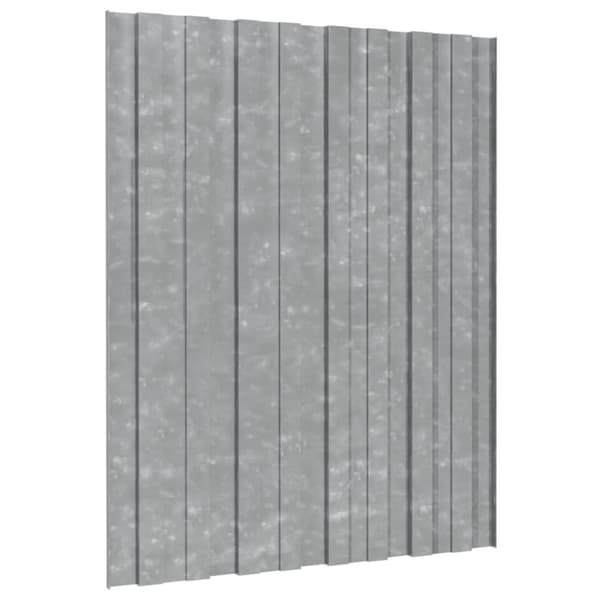 vidaXL Takprofiler 36 st galvaniserat stål silver 60x45 cm