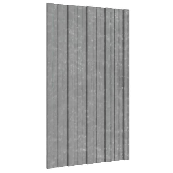 vidaXL Takprofiler 36 st galvaniserat stål silver 80x45 cm