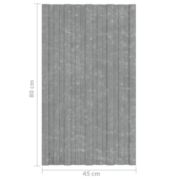 vidaXL Takprofiler 36 st galvaniserat stål silver 80x45 cm