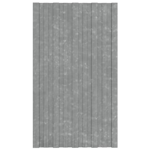vidaXL Takprofiler 36 st galvaniserat stål silver 80x45 cm