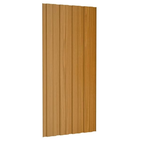 vidaXL tagplader 12 stk. 100x45 cm galvaniseret stål lyst træ