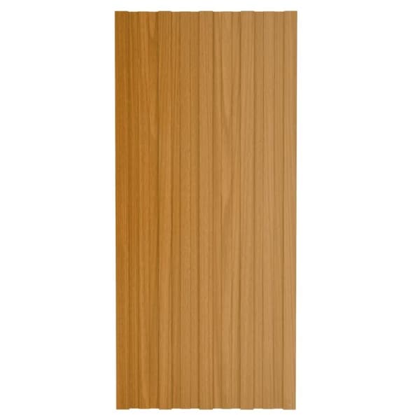 vidaXL tagplader 12 stk. 100x45 cm galvaniseret stål lyst træ
