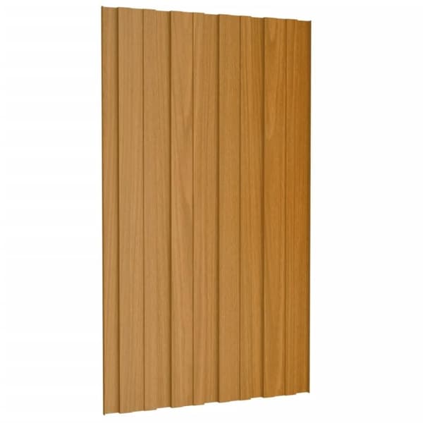 vidaXL tagplader 36 stk. 80x45 cm galvaniseret stål lyst træ