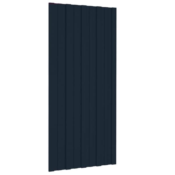 vidaXL tagplader 12 stk. 100x45 cm galvaniseret stål antracitgrå