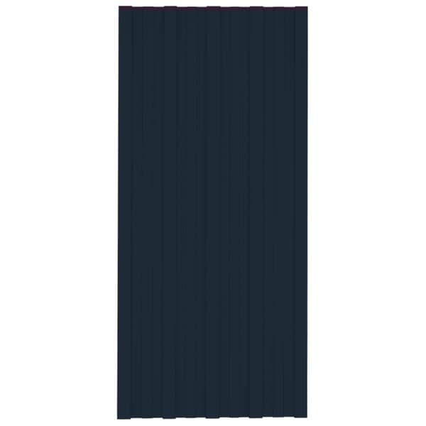 vidaXL Takplater 12 stk antrasitt 100x45 cm galvanisert stål