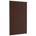 Miniatyrbillede 3 af 7: vidaXL tagplader 12 stk. 80x45 cm galvaniseret stål brun