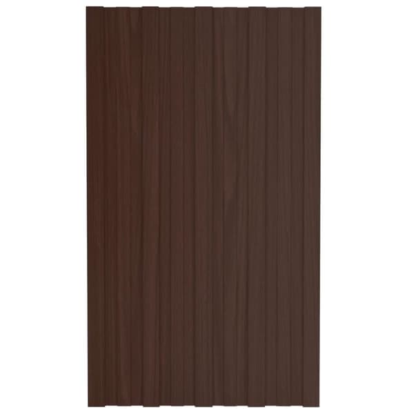 vidaXL tagplader 12 stk. 80x45 cm galvaniseret stål brun