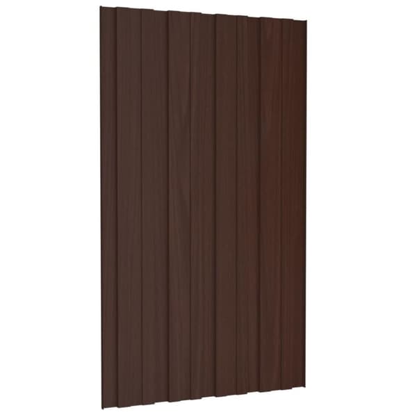vidaXL tagplader 36 stk. 80x45 cm galvaniseret stål brun