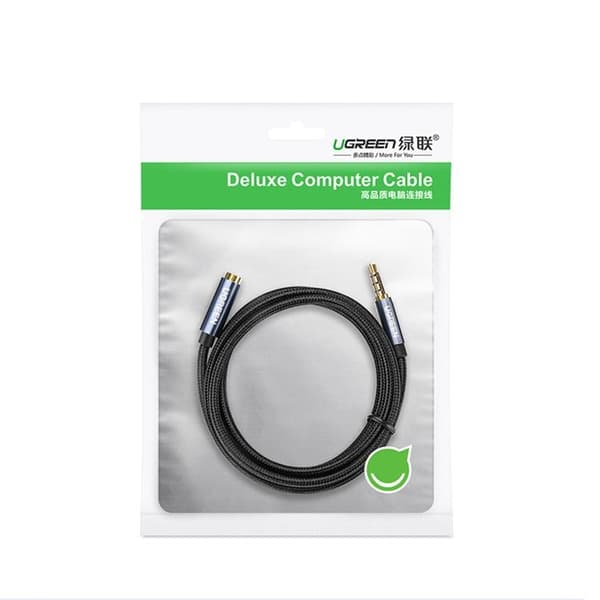 Ugreen Adapter Kabel Extension AUX Minijack 3.5 mm 0.5m - Blå
