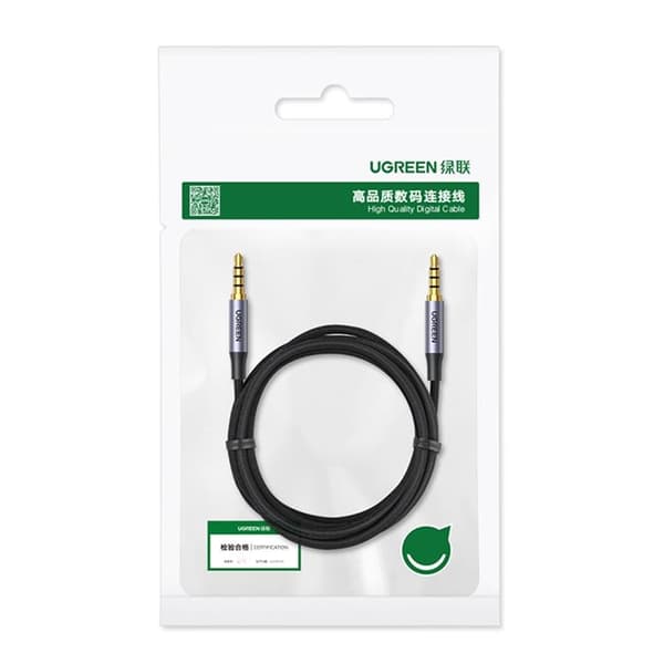 Ugreen AUX minijack 3.5 mm Kabel (hane) 3 m - Svart