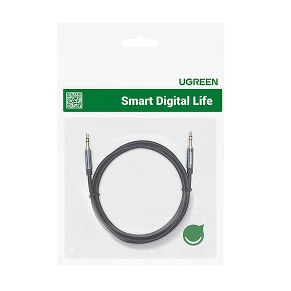 Ugreen AUX Angled Mini Jack 3.5mm Kabel 2m - Svart