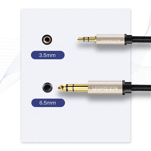 Ugreen AUX Kabel TRS Mini Jack 3.5mm 2m - Svart